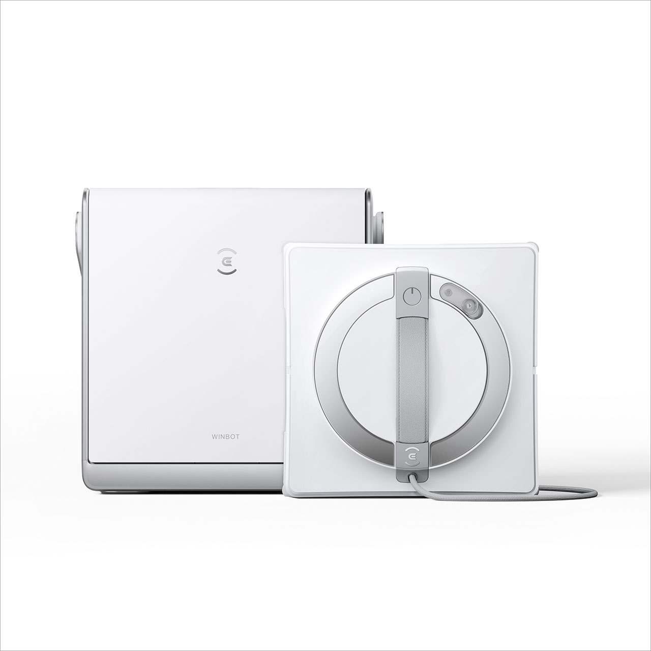 Ecovacs Winbot W2 Omni et sa station, photo officielle Ecovacs