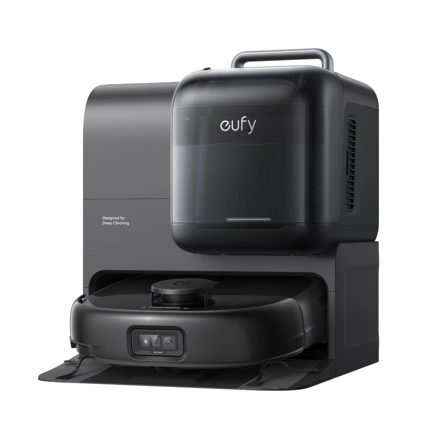 Eufy Omni E28 dans sa station Omni, photo officielle Eufy