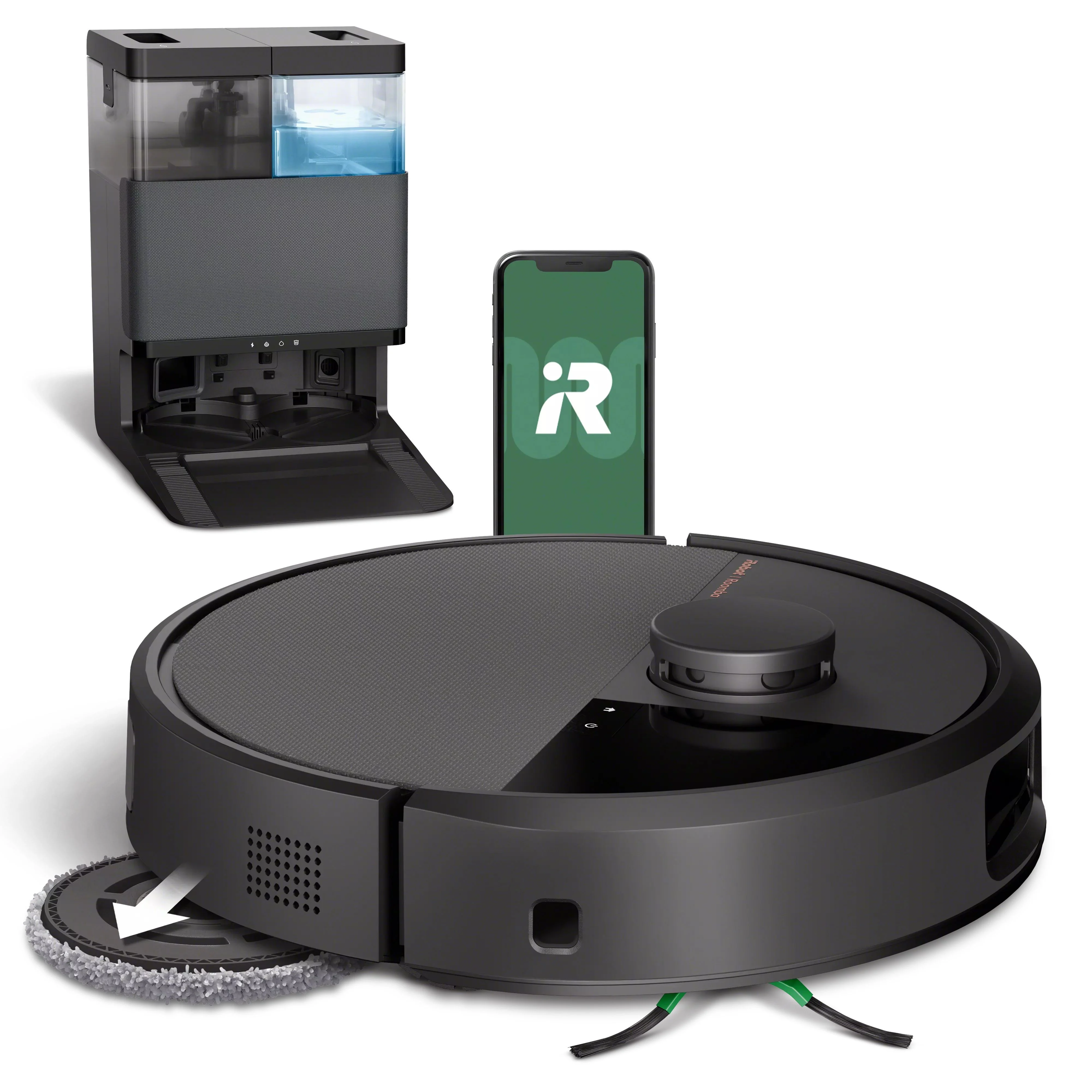 iRobot Roomba Plus 505 Combo et sa base AutoWash, photo officielle iRobot